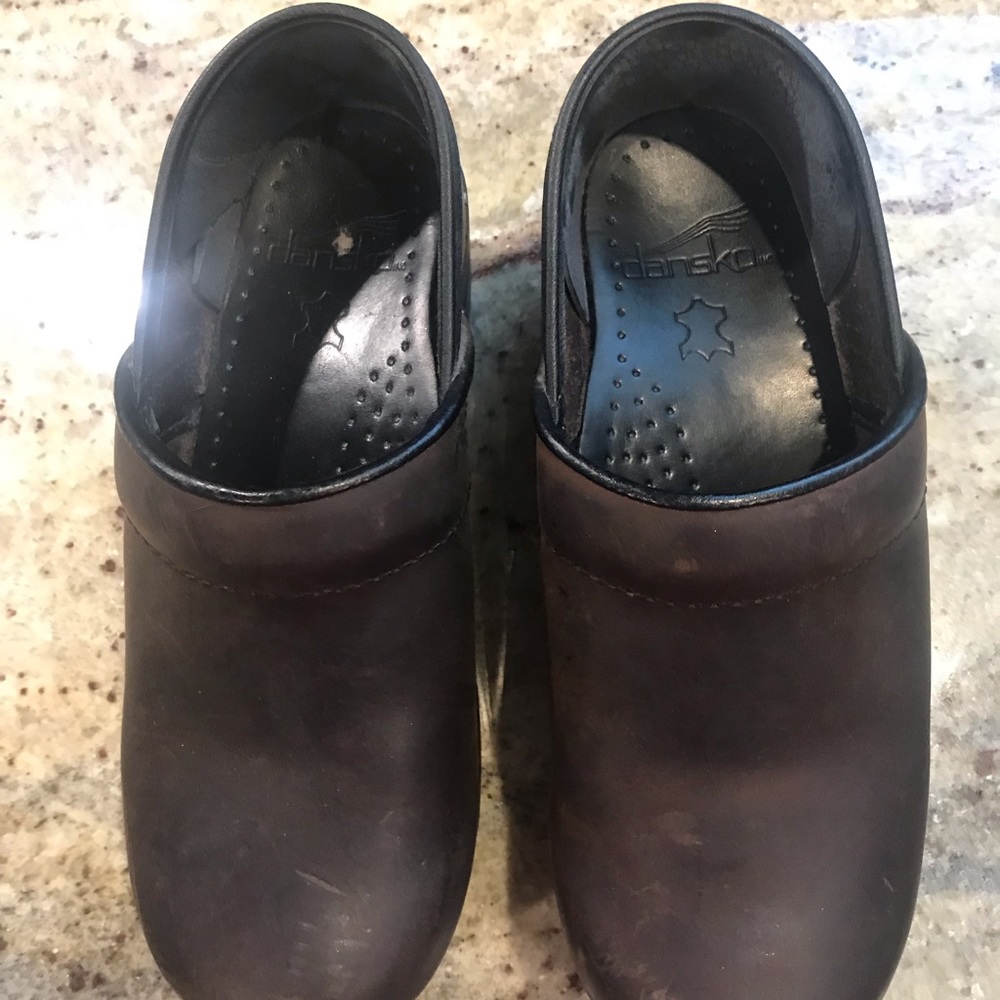 Brown Danskos Size 35